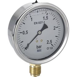 Manómetro glicerina diámetro 63 vertical 1/4" 0...16 bar
