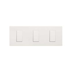 Quadro estético mínimo Simon 270 com 3 elementos brancos