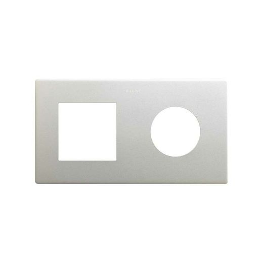 Cadre minimum Simon 270 avec 2 éléments 1 prise + 1 module aluminium