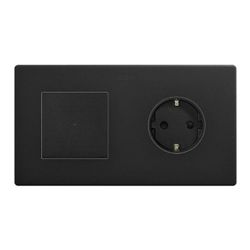 Minimaler Rahmen Simon 270 mit 2 Elementen 1 Stecker + 1 mattschwarzes Modul
