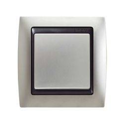 Frame voor 1 element mat aluminium interieur grafiet Simon 82