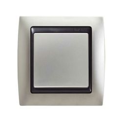 Frame voor 1 element mat aluminium interieur grafiet Simon 82