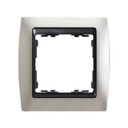 Frame voor 1 element mat aluminium interieur grafiet Simon 82