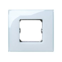 Marco para 1 elemento azul brillante sin garras y con bastidor Simon 27 Neos