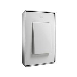 Armação para 1 elemento, base cromada branca Simon 82 Detail Select