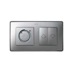 Moldura para 2 elementos base em alumínio frio cromado Simon 82 Detail Select