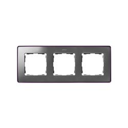Marco para 3 elementos aluminio frío base morada Simon 82 Detail Select