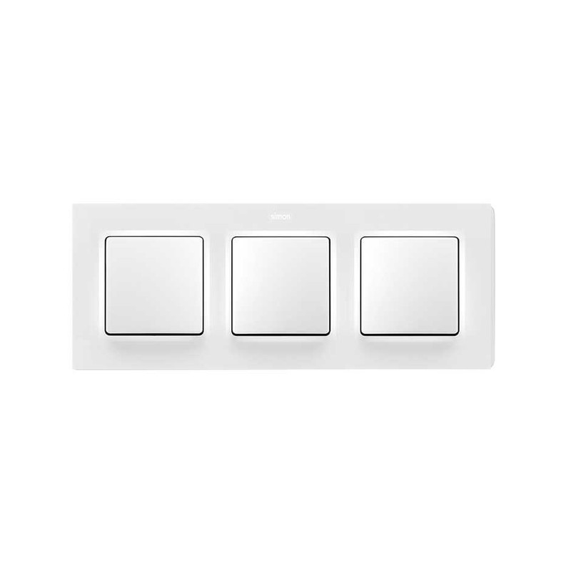 Frame for 3 elements matt white Simon 82 Concept