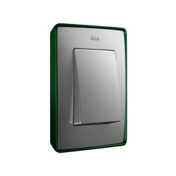 Rahmen für 4 Elemente kalte Aluminiumgrünbasis Simon 82 Detail Select