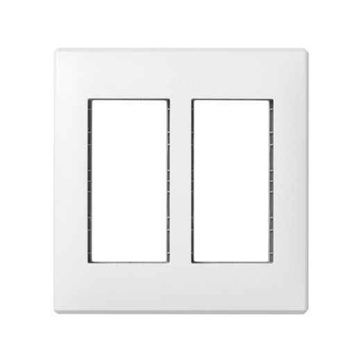 Estrutura para parede encastrada e estantes para 2 elementos duplos branco Simon 500 Cima