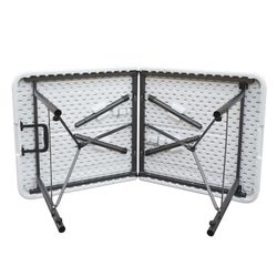 Rechthoekige klaptafel camping serie 122x59xh.72 cm