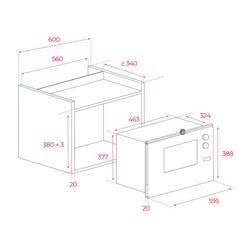 Microondas MWE 225 FI de 20L Teka