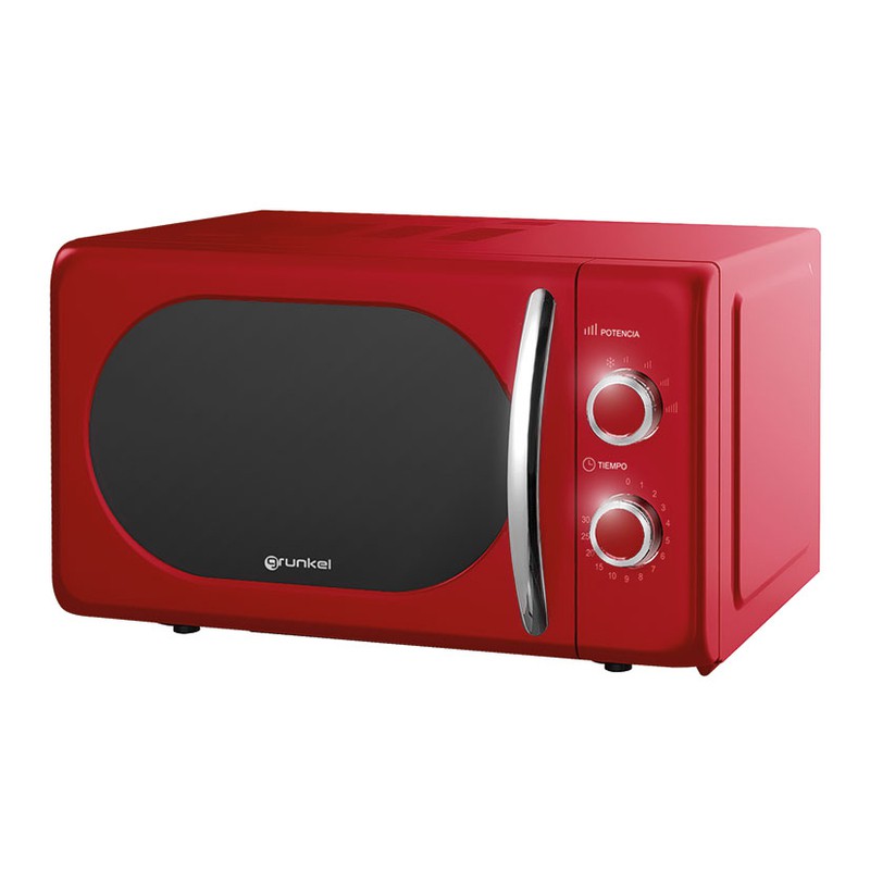 Electrodomésticos - Microondas Digital De Rojo Sobre Un Fondo