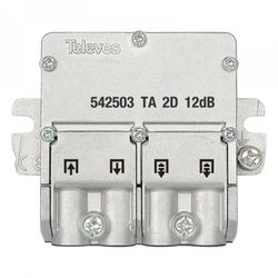 Mini-derivador EasyF 2D 5 a 2400MHz 12dB Televés