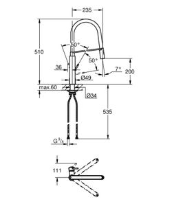 Concetto Semiprofessioneller 1/2"-Spültischmischer