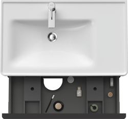 D-Neo wandonderbouw voor wastafel met wastafel links