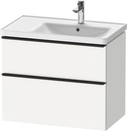 Meuble bas suspendu avec vasque D-Neo à droite et vasque asymétrique 800 mm