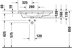 Mueble lavabo asimétrico 800mm seno izquierda D-Neo