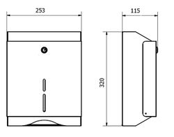 Dispensor de papel toalla Nova acero inoxidable satinado Nofer