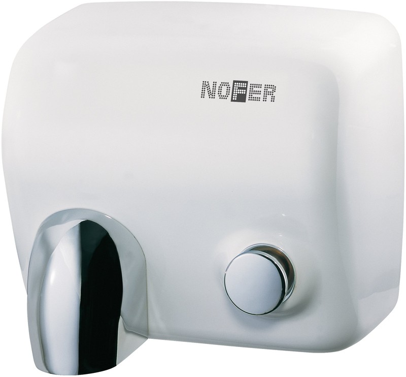 Asciugamani elettrico Cyclon Sensor con pulsante e alloggiamento in acciaio  bianco Nofer — Rehabilitaweb
