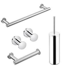 Pack accesorios de baño Cosmic Architect Dual cromo/inox suelo
