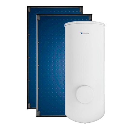 Pack solar compacto de 1 acumulador de 300l y 2 Captadores para cubierta Inclinada Junkers