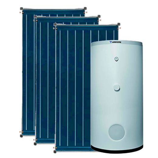 Pack solar compacto de 1 acumulador de 400l y 3 Captadores para cubierta Inclinada Junkers