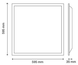 Sky Pro LED-Panel mit Hintergrundbeleuchtung, 40 W, 60 x 60 cm, Ilumax