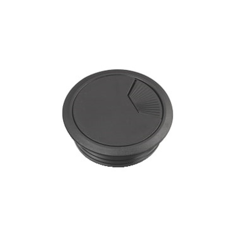 Pasacables Mesa,Pasacables Escritorio Aleación de zinc Tapa de tapón  redondo Tabla de telefonía Outlet Outlet Gabinete Vent Hole Decorative Desk  Harder Hardware Hardware ( Color : Black , Size : 18mm 
