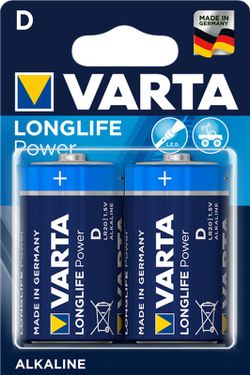 Pila alcalina LR20-D (Blíster 2u) Varta