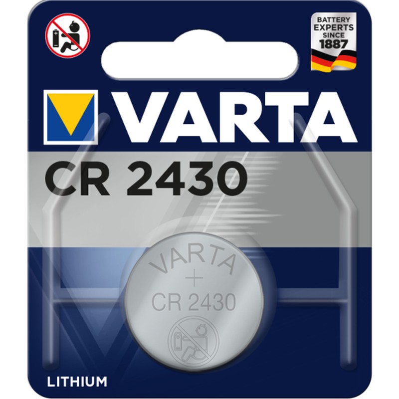 Piles elec. cr2430 lithium bouton 3vVarta