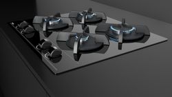 60 cm GBC 64000 Gasglasherd mit ergonomischer Teka Erdgasfrontsteuerung