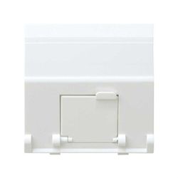 Placa de voz y datos inclinada con guardapolvo para 1 conector blanco Simon 27 Play