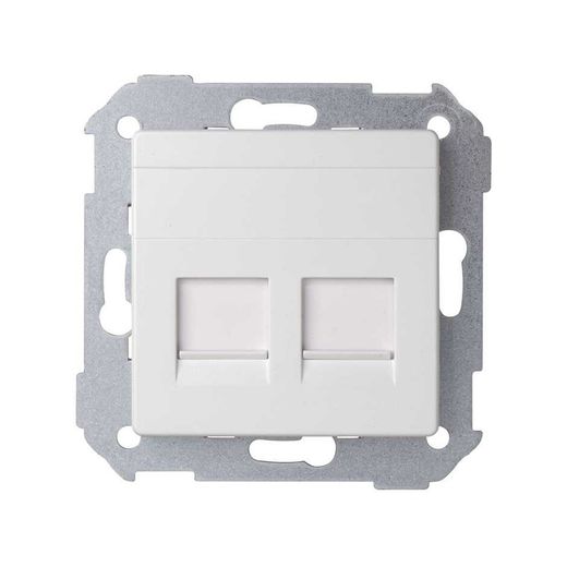 Sprach- und Datenkarte für 2 mattweiße RJ45-Anschlüsse Simon 82 Concept