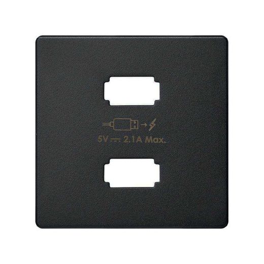 Simon 82 Concept Mattschwarzes USB-Ladegerät