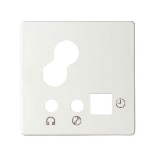 Placa para mando digital de 1 canal con entrada y salida para jack blanco Simon 82