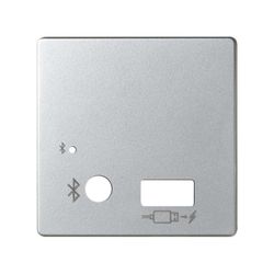 Placa para módulo Bluetooth y cargador USB aluminio Simon 82