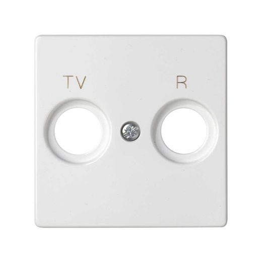 Induktive Steckdosenplatte für R-TV mattweiß Simon 82 Concept