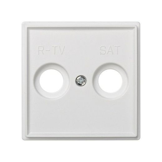 Placa para tomadas indutivas de R-TV e SAT branco Simon 27 Scudo