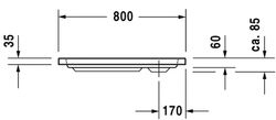 Quadratische Duschwanne Duravit D-Code 800X800mm