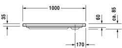 Piatto doccia rettangolare Duravit D-Code