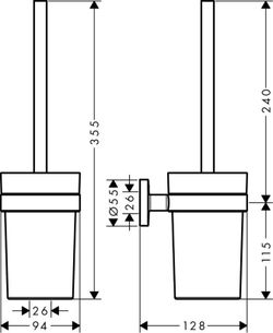 Portascopino Logis universale cromato