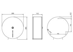 Portarrollos industrial Inox satinado Cabel