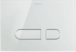 Pulsador A1 para inodoro vidrio blanco Duravit