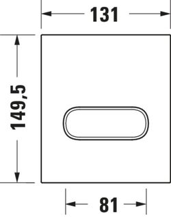 Botão de mictório sintético branco Duravit A1