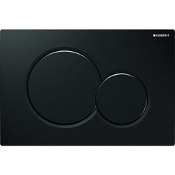Pulsador Geberit Sigma 01 para doble descarga plástico negro brillante