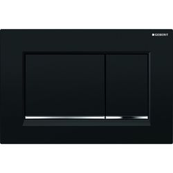 Pulsador Geberit Sigma 30 para doble descarga negro cromado