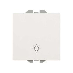 Pulsador grabado luz luminoso Simon 270 10A blanco