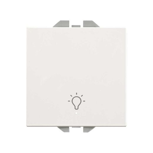 Simon 270 10A bouton poussoir lumineux blanc lumière gravée