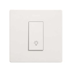 Pulsante inciso luce luminosa Simon 270 10A con modulo stretto bianco